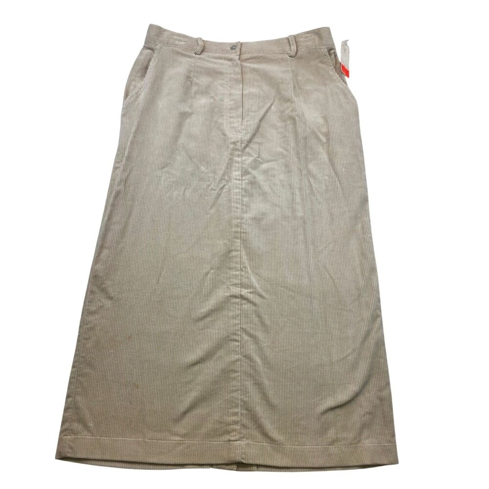Jantzen Corduroy Classics Pencil Skirt 10 Stone Retro Western Minimalist Preppy